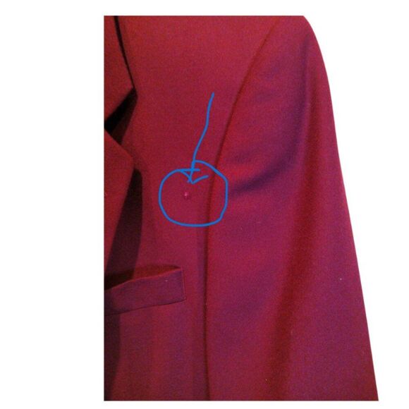 BachRach Men's Burgundy Wool Blazer 42R Single Button Professional Business - Picture 7 of 9